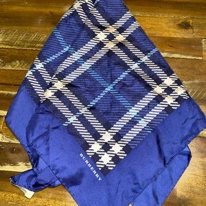 BURBERRY LONDON SILK SQUARED SCARF (authentic)